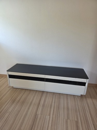 Lowboard weiß schwarz - tv-lowboard, weiß/schwarz