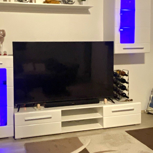 Weiße hochglanz wohnwand mit - weiße,